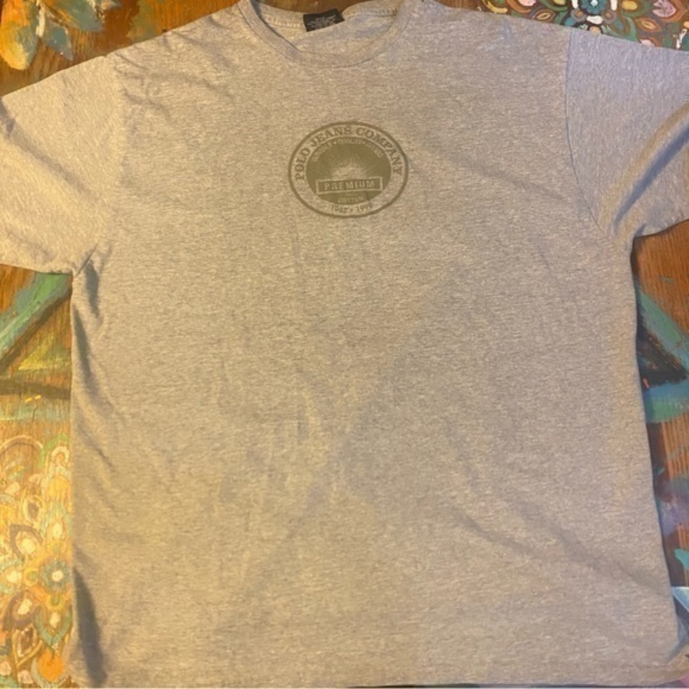Really Clean 90s Polo by Ralph Lauren Grey Short Sleeve T-Shirt Size Large